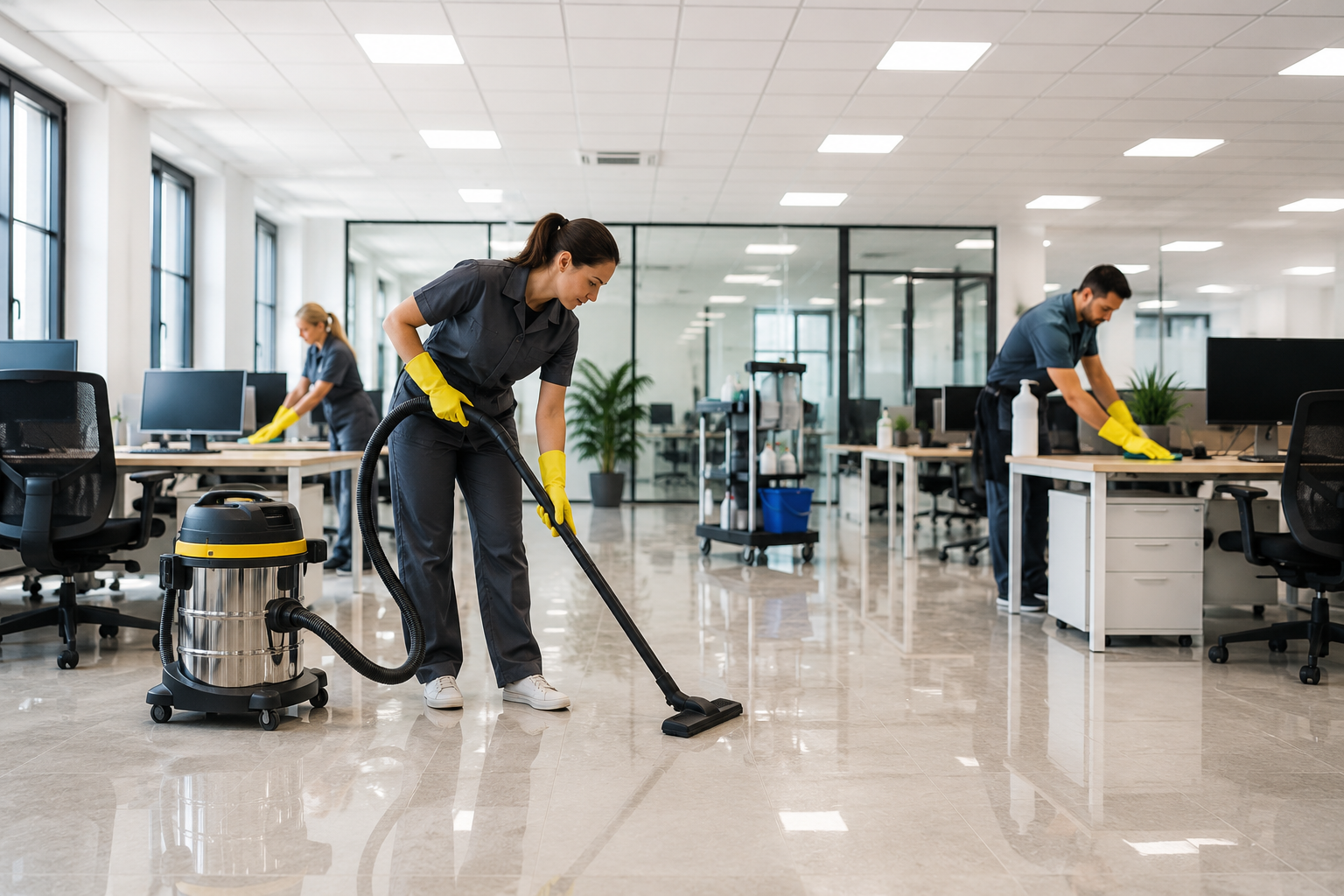Eco-friendly commercial deep cleaning service for offices, schools, universities and warehouses across Cambridgeshire