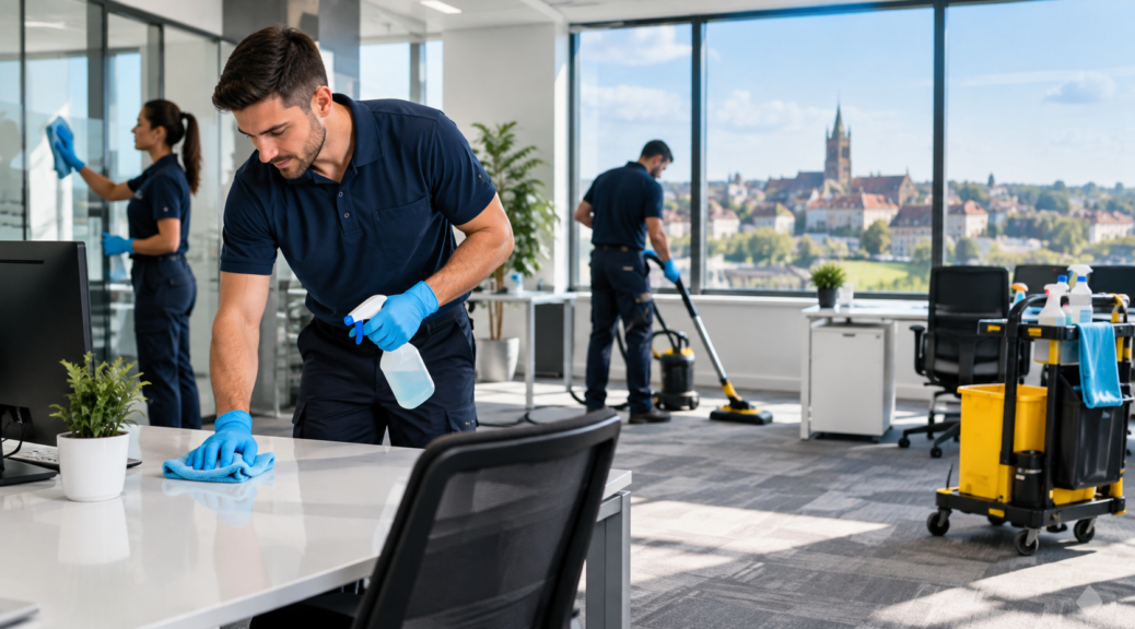 Commercial Cleaning in Haverhill 1 Bright Office Cleaning with City Views